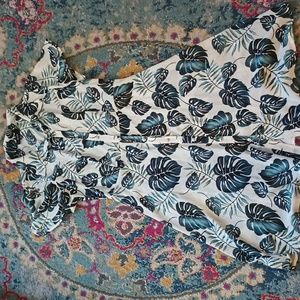 Naif Green Tropical Print Shirt dress M